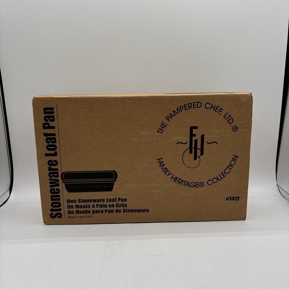 Pampered Chef Stoneware Family Heritage Collection Bread Loaf Pan #1417